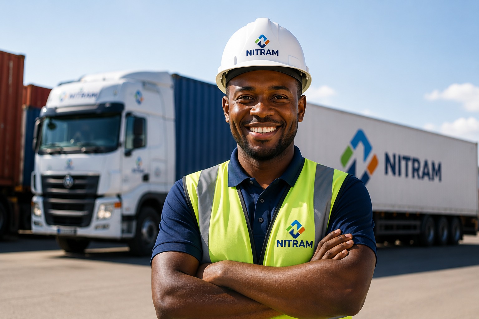 Freight trucks on highway